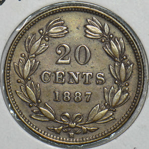 Nicaragua 1887 H 20 Centavos 491040 combine shipping