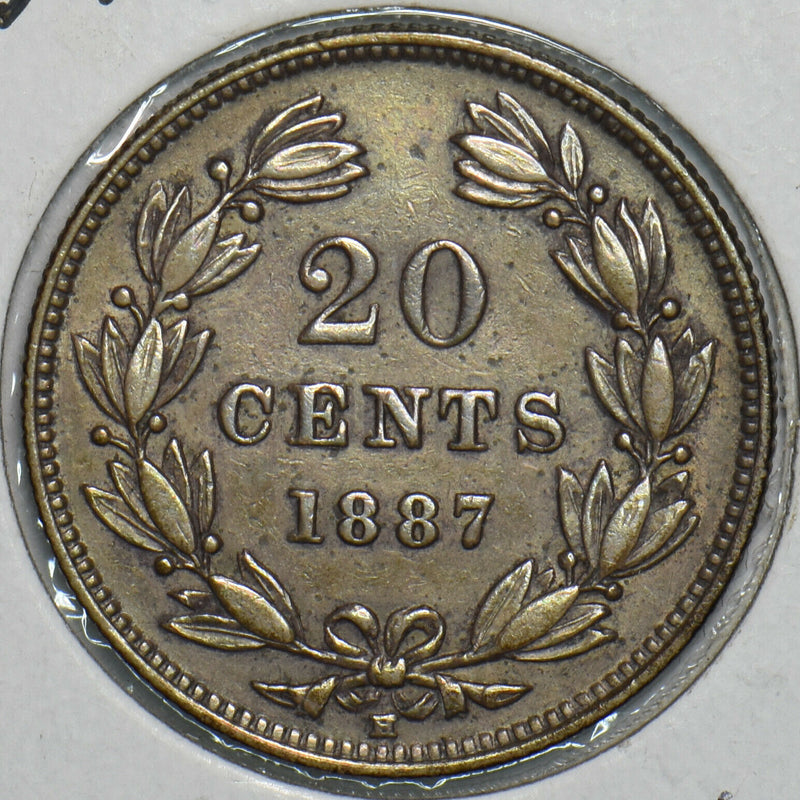 Nicaragua 1887 H 20 Centavos 491040 combine shipping