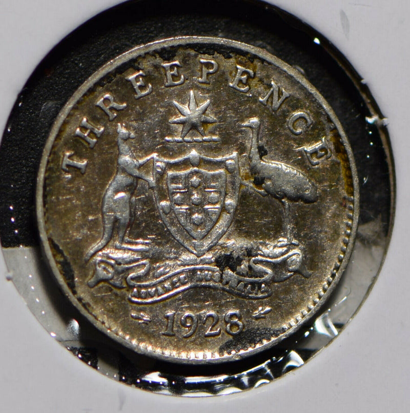Australia 1928 3 Pence Kangaroo animal Emu  901259 combine shipping