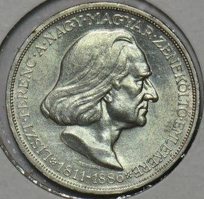 Hungary 1936 2 Pengo Death of Liszt 296870 combine shipping