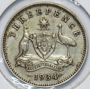 Australia 1934 3 Pence Kangaroo animal Ostrich Georgivs V 293322 combine shippin