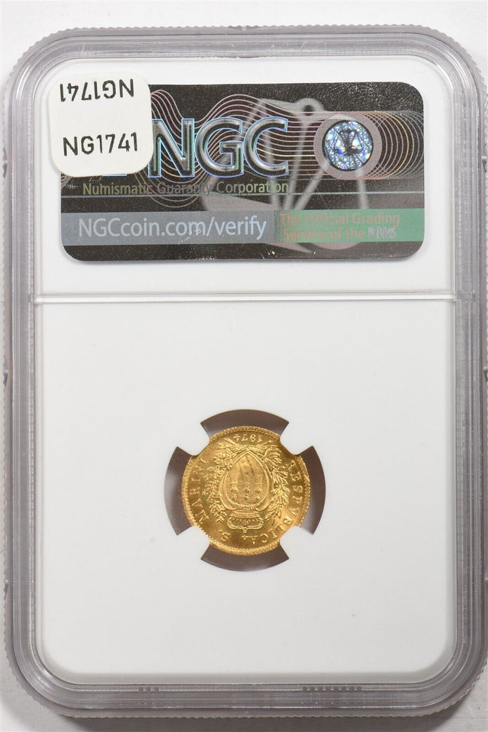 1974 Gold San Marino Scudo Saint NGC MS68 NG1741