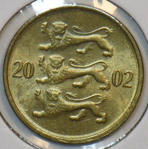 Estonia 2002 10 Senti Lion animal 152104 combine shipping