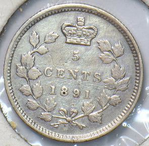 Canada 1891 5 Cents Queen Victoria I 293645 combine shipping