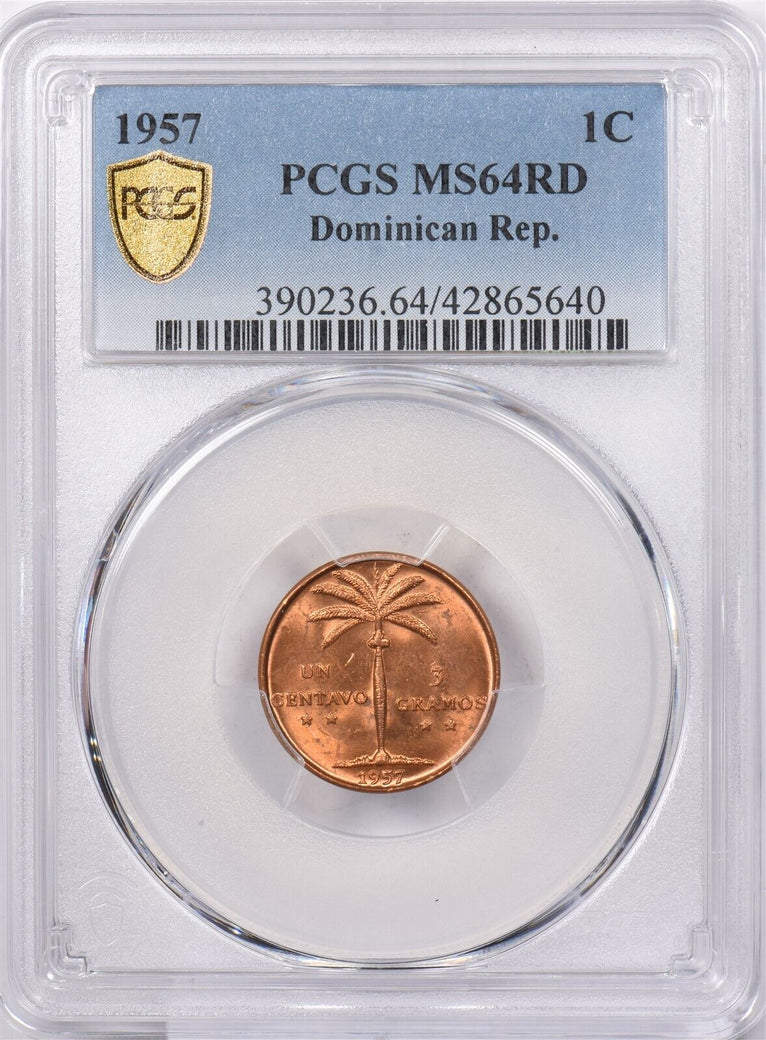Dominican Republic 1957 Centavo PCGS MS 64 RED PI0223 combine shipping
