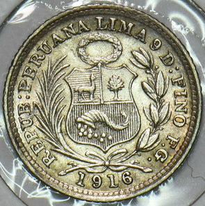 Peru 1916 1/2 Dinero 296831 combine shipping