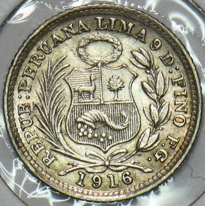 Peru 1916 1/2 Dinero 296831 combine shipping