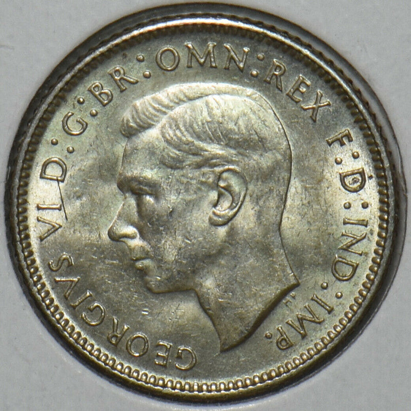 Australia 1942 D 6 Pence Kangaroo animal Emu 195683 combine shipping