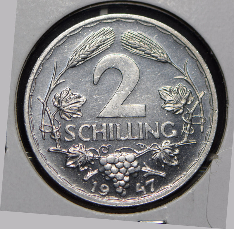 Austria 1947 2 Schilling Eagle animal  292090 combine shipping
