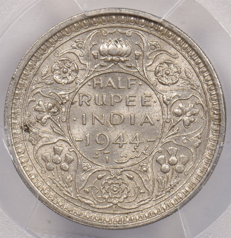 India British 1944 L 1/2 Rupee PCGS MS 62 SW-9.64 PI0026 combine shipping