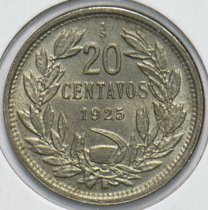 Chile 1925 20 Centavos Vulture animal 293303 combine shipping