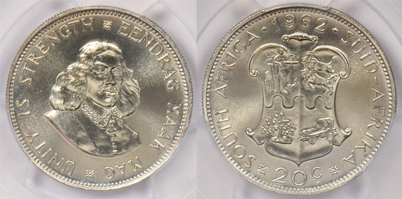 South Africa 1962 20 Cents PCGS PR 68 PI0208 combine shipping