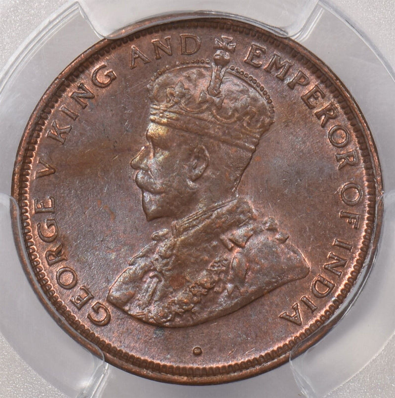 Ceylon 1925 Cent PCGS MS 64 BROWN PI0091 combine shipping
