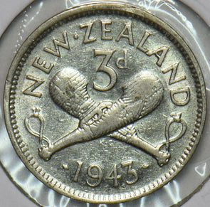 New Zealand 1943 3 Pence 152354 combine shipping
