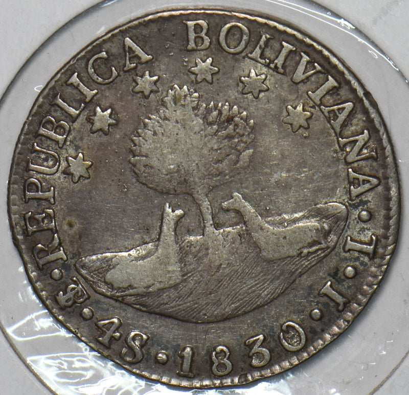 Bolivia 1830 4 Soles Llama animal 491231 combine shipping