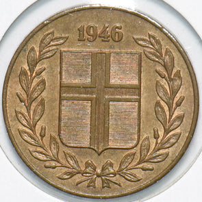 Iceland 1946 5 Aurar 192377 combine shipping