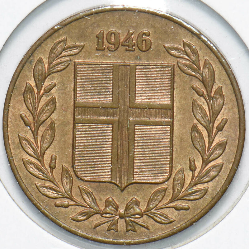 Iceland 1946 5 Aurar 192377 combine shipping