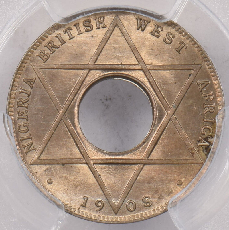 British West Africa 1908 1/10 Penny PCGS MS 65 KM-3 Copper-Nickel PI0189 combine