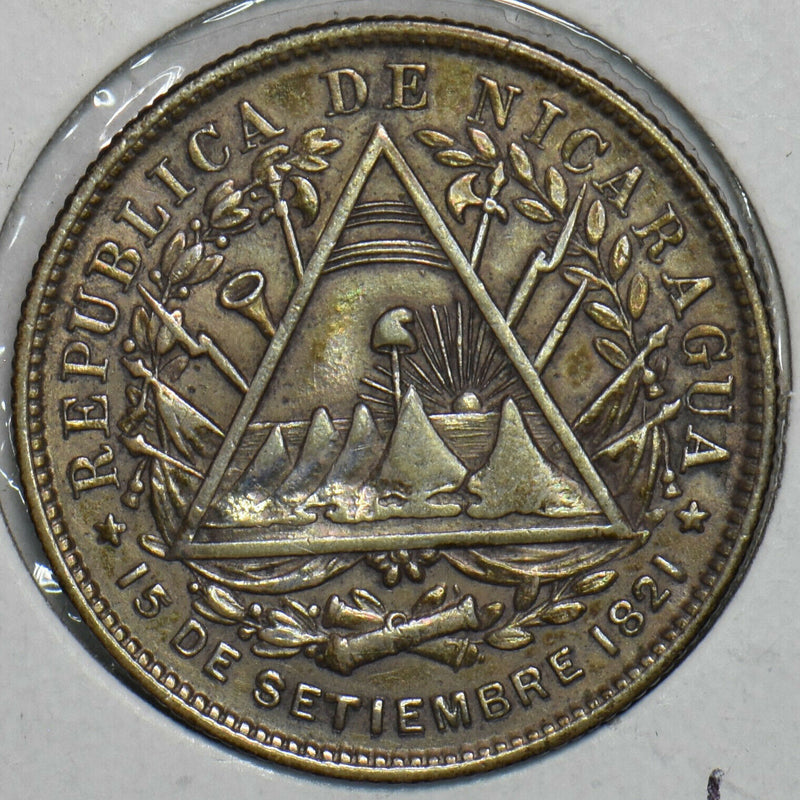 Nicaragua 1887 H 20 Centavos 491040 combine shipping