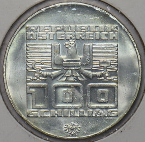 Austria 1976 100 Schilling BU 1976 Olympics, Innsbruck 296377 combine shipping