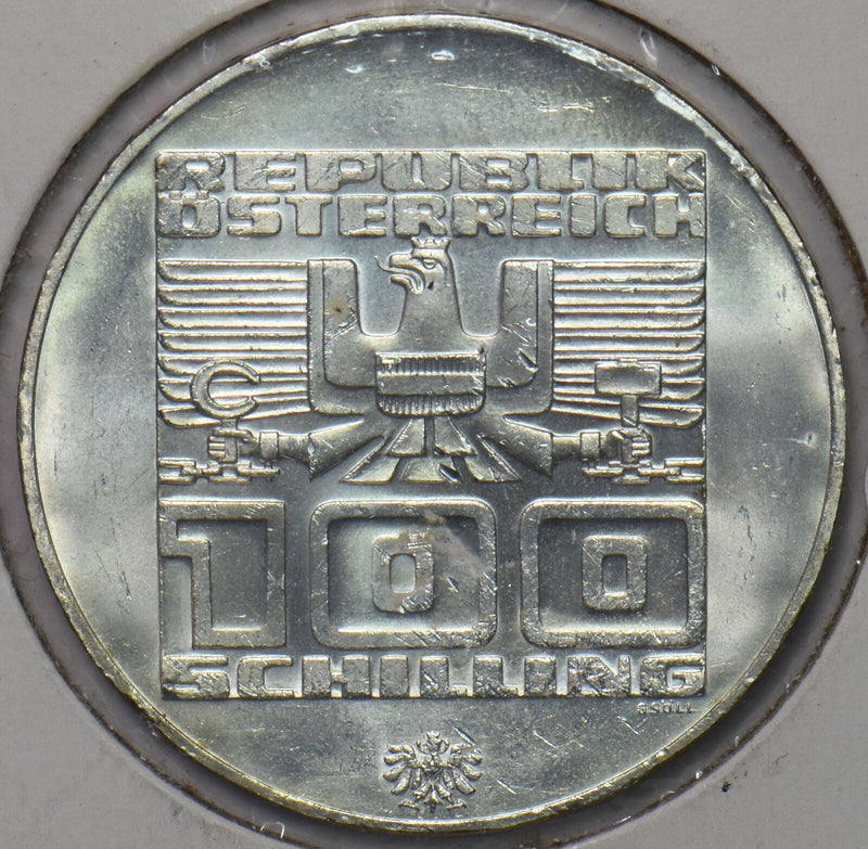 Austria 1976 100 Schilling BU 1976 Olympics, Innsbruck 296377 combine shipping