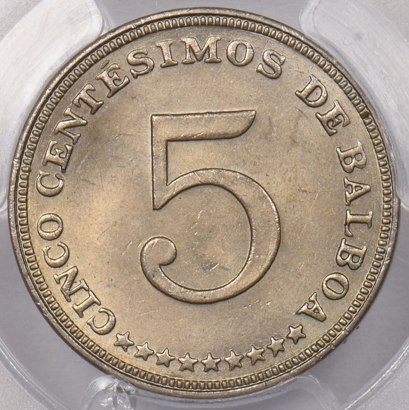 Panama 1966 5 Centesimos Eagle animal PCGS MS 65 Top Grade in PCGS Holder PI0101