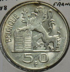 Belgium 1948 50 Francs Lion animal 296840 combine shipping