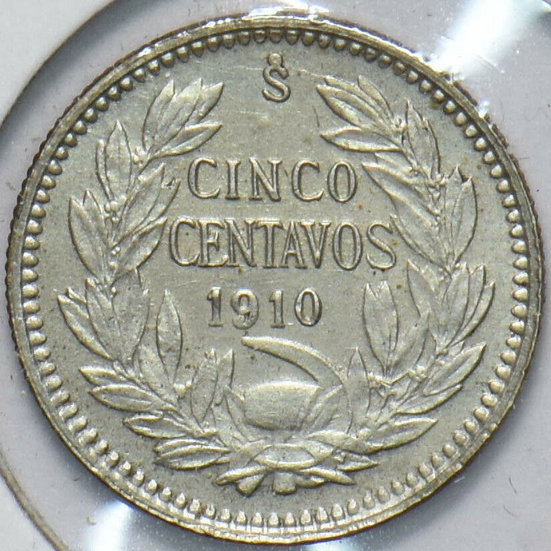 Chile 1910 5 Centavos Vulture animal 293300 combine shipping