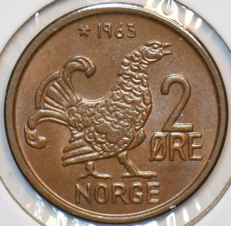 Norway 1963 2 Ore Moor Hen animal 151529 combine shipping