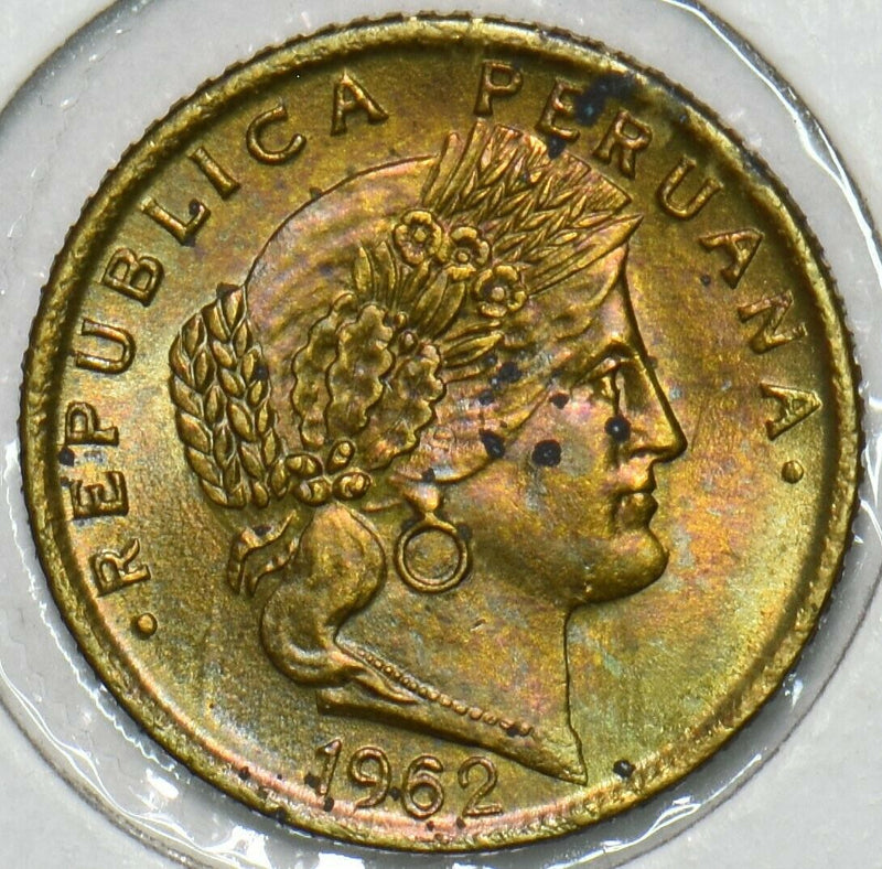 Peru 1962 C19 5 Centavos BU 196587 combine shipping