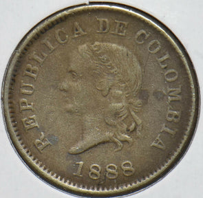 Colombia 1888 5 Centavos 192293 combine shipping