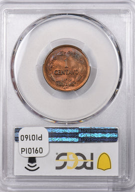 Ecuador 1928 Centavo PCGS MS 65 RED BROWN KM-67, 4425 PI0160 combine shipping