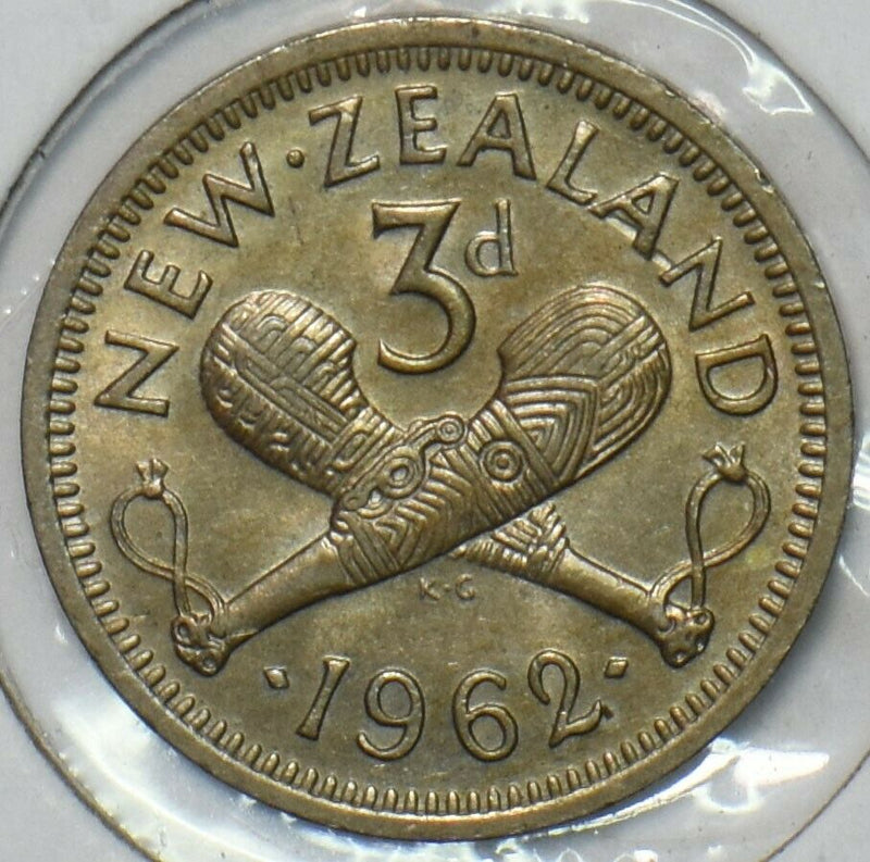 New Zealand 1962 3 Pence 152363 combine shipping
