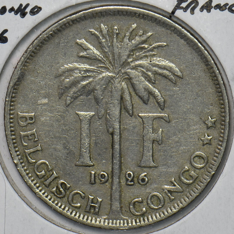 Belgium Congo 1926 Franc 195852 combine shipping