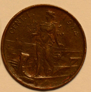 Italy 1914  Cent  centesimi I0185 combine shipping