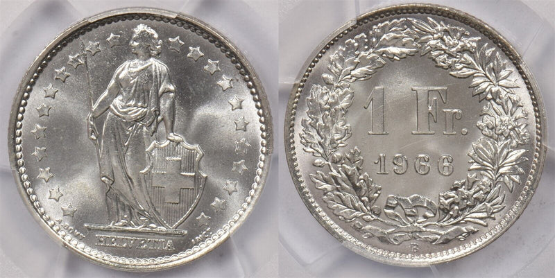 Switzerland 1966 B Franc PCGS MS 66 PI0209 combine shipping