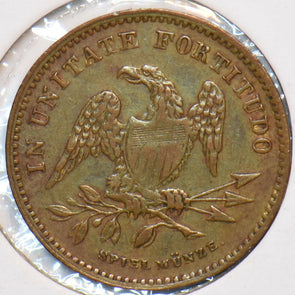 Germany 1850 's Spiel Marke Gaming Token Eagle animal In Unitate Fortitude Spiel