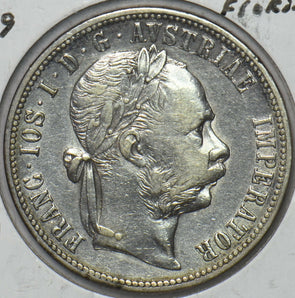 Austria 1879 Florin Eagle animal 296357 combine shipping