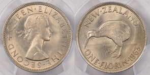 New Zealand 1963 Florin Kiwi Bird animal PCGS MS 65 PI0136 combine shipping