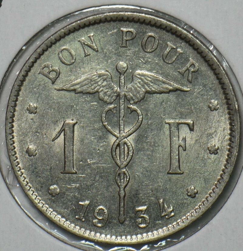 Belgium 1934 Franc 195925 combine shipping