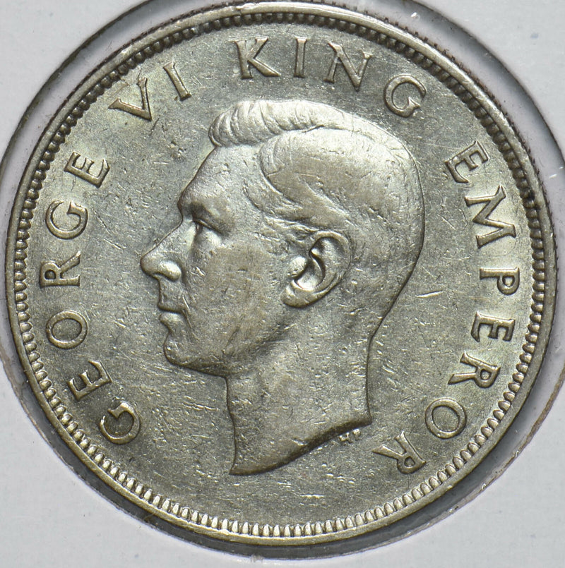 New Zealand 1942 1/2 Crown Ram animal George VI 192471 combine shipping