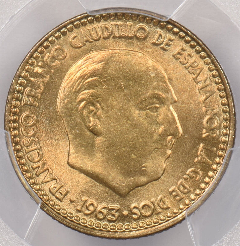 Spain 1963 Peseta PCGS MS 66 1965 PI0020 combine shipping
