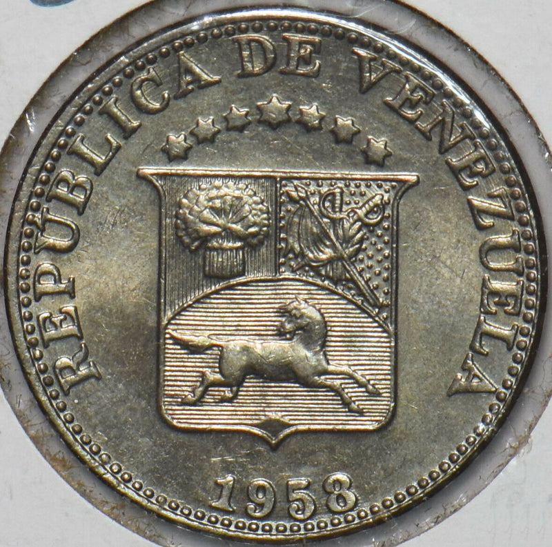 Venezuela 1958 12 1/2 Centimos Horse animal BU 296430 combine shipping