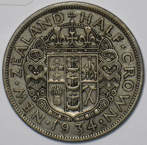 New Zealand 1934 1/2 Crown 151771 combine shipping