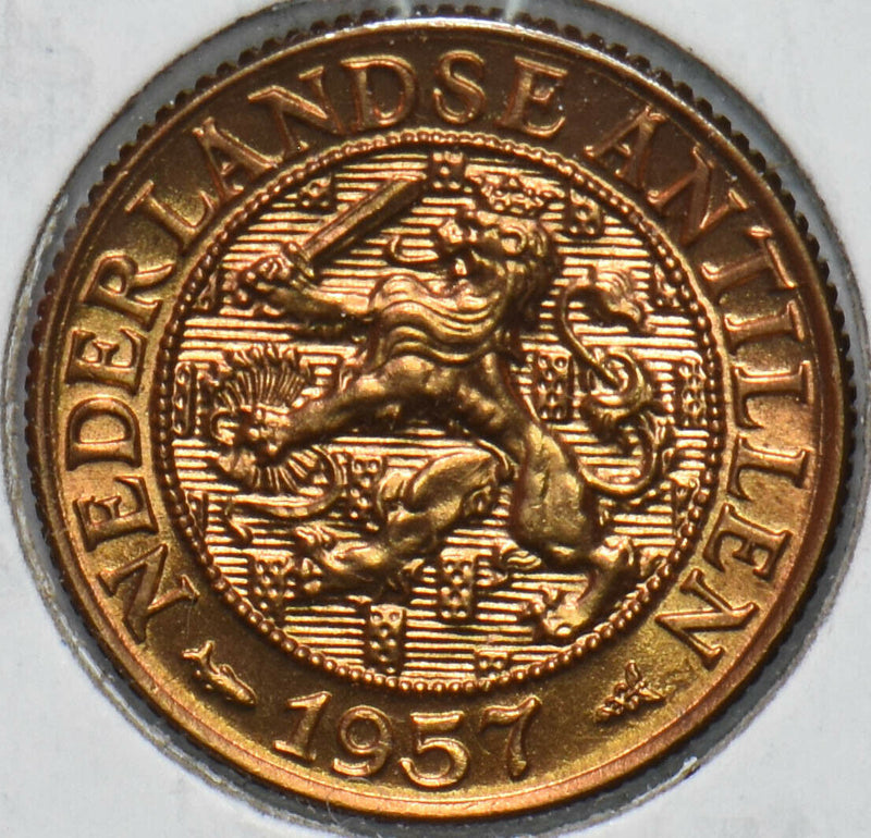 Netherlands Antilles 1959 Cent Lion animal 192294 combine shipping