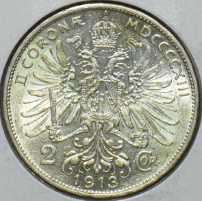 Austria 1913 2 Corona Eagle animal 296353 combine shipping