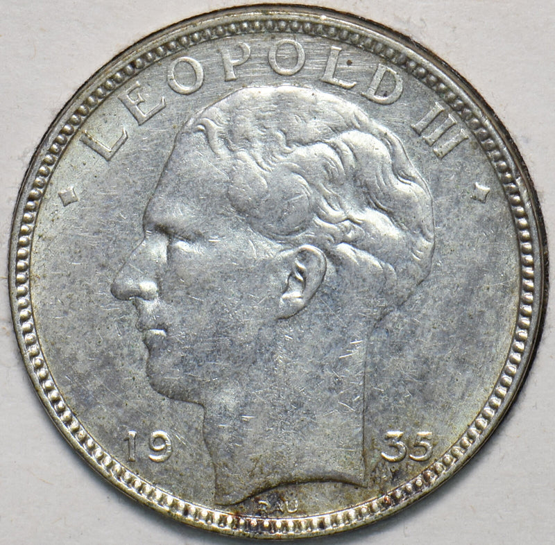 Belgium 1935 20 Francs 294059 combine shipping