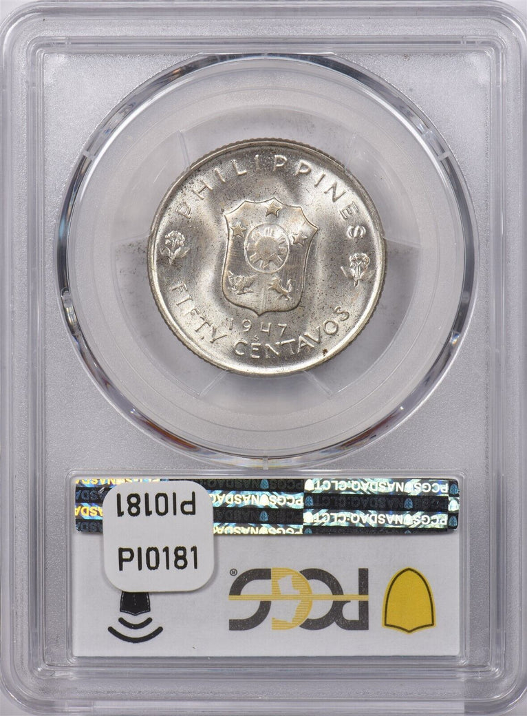 Philippines 1917 S 50 Centavos PCGS MS 64 MacArthur KM-184 PI0181 combine shippi