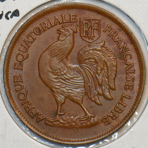 France 1943 Equatorial Africa Franc Rooster animal 491186 combine shipping