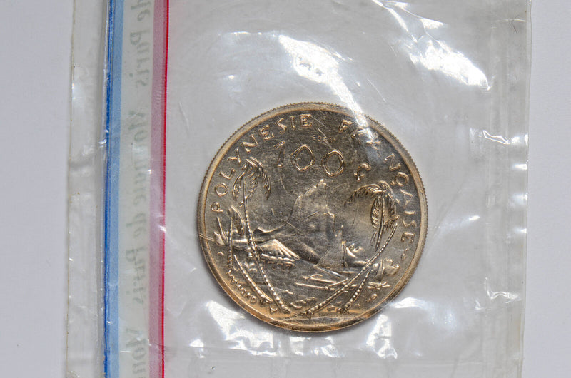 French Polynesia 1976  100 Francs  essai sealed in mint packaging BU0087 combine